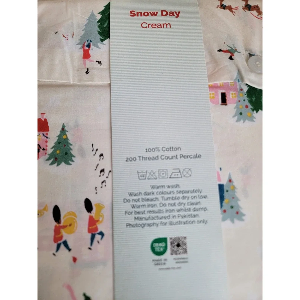 Cath Kidston London theme twin NEW bedsheet set Xmas home‎ decor santa